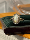 Reserved Opal and Rose Cut Diamond ring 1925