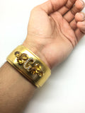 Austrian Victorian Gold, Pearl and Citrine Bangle - Ishy Antiques