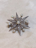 15ct Gold Victorian Turquoise and Diamond Pearl Star pendant and 18ct Pearl and Star