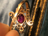 Edwardian Burmese Ruby and Rose Cut Diamond Ring