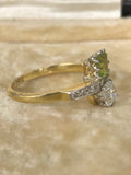 Edwardian 18ct Gold Peridot and Diamond Ring