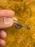 Rose cut diamond Enamel Brooch