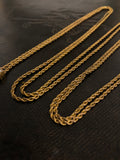 Antique 9ct Gold Long Chain with Slider