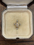 On HOLD 9ct Gold Baby Face Charm with Pearls