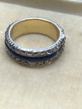 Georgian 18ct Gold Chain and Georgian Enamel Buckle Ring