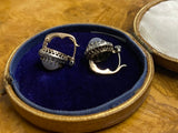 Reserved 18ct Gold and Silver Star Sapphire And Diamond Earrings