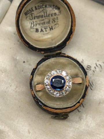 Vintage Sapphire & Diamond Ring