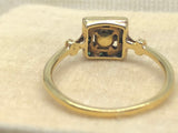 18ct Gold Emerald and Pearl Frame Ring
