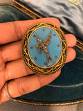 Victorian 18ct Gold Diamond Bird Locket Brooch