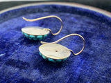 Victorian Turquoise Button Earrings