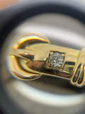18ct Yellow Gold Diamond Buckle Ring