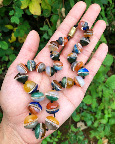 Part 1/2 Art Deco Crystal and Semi Precious Necklace