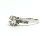 Certified Platinum Old Cut Diamond Engagement Ring - Ishy Antiques