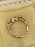 Private sale Antique 18ct Gold  Pearl 5 Stone Ring and 5 stone diamond ring