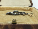 Georgian Rose Cut Diamond Lyre Pendant - Ishy Antiques