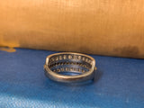 18ct White Gold 20th Century Diamond Three Row Band