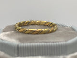 Reserved - 18ct Yellow and White Gold Twist Band Size R 1/2