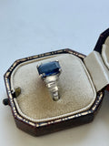 Reserved Platinum Sapphire and Diamond Dress Ring