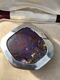 20th Century Wood Opal specimen in silver