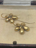 Reserved Georgian Flat Cut Garnet Earrings in Gold