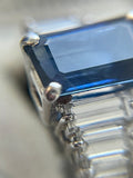Reserved Platinum Sapphire and Diamond Dress Ring