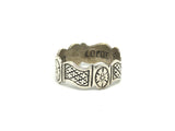 Vintage sterling silver posey ring with French inscription " Vous Avez Mon Coeur"