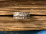 18ct White Gold 20th Century Diamond Three Row Band