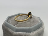 18ct Gold Geometric Sapphire and Diamond Ring