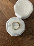 18ct Gold and Platinum 5 Stone Diamond Bezel Set Ring