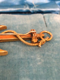18ct Gold Anchor Brooch