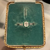 Private Sale Art Deco Style Emerald and Diamond Ring