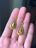 Victorian Etruscan Revival 15ct Gold Earrings