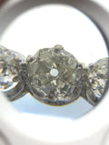 1930's Platinum Old Cut Diamond Three Stone Ring - Ishy Antiques