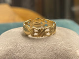 9ct Gold Heart Band