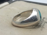 Silver Turquoise Signet Ring