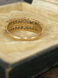 Reserved Antique Old Cut Diamond Double Row Ring