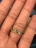 Antique Chrysoberyl and Garnet Five Stone Ring
