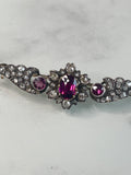 Reserved Edwardian Garnet and Diamond Winged Brooch