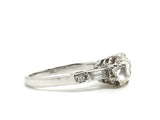 Certified Platinum Old Cut Diamond Engagement Ring - Ishy Antiques