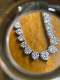 15.60ct Modern Brilliant Cut Diamond Rivière Necklace