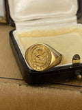 Rampant Lion 18ct Signet Ring