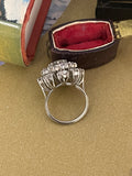 Platinum Diamond Cluster Ring 6.30cts