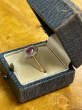 20th century 18ct gold Ruby and Diamond Cluster Ring