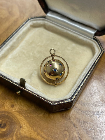 Reserved 18ct Celestial Spinning Orb