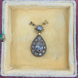 18th Century Rose Cut Diamond Drop