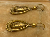 Victorian Etruscan Revival 15ct Gold Earrings