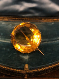 Giant 19th Century Citrine Brooch