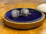 Reserved 18ct Gold and Silver Star Sapphire And Diamond Earrings