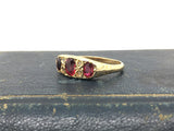 Edwardian Garnet and Diamond Ring - Ishy Antiques