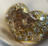 3.80ct Old Cut Diamond Heart Ring